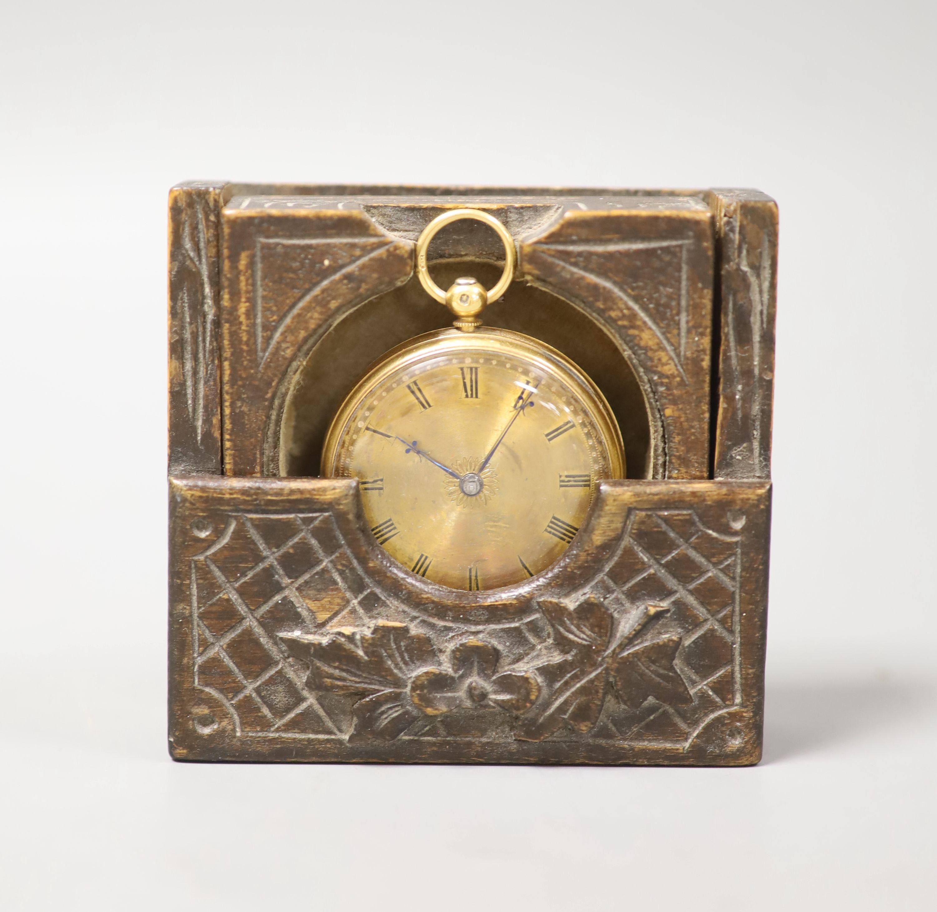 An 18ct gold open face keywind pocket watch, 1902